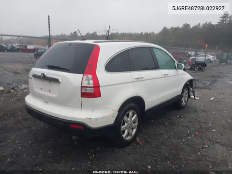 2008 Honda Cr-V Ex-L VIN 5J6RE48728L022927 фото 5