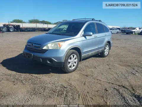 2009 Honda Cr-V Ex-L VIN 5J6RE38739L021524 фото 3