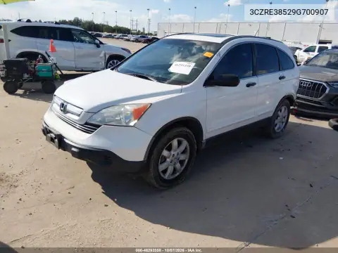 2009 Honda Cr-V Ex VIN 3CZRE38529G700907 фото 3