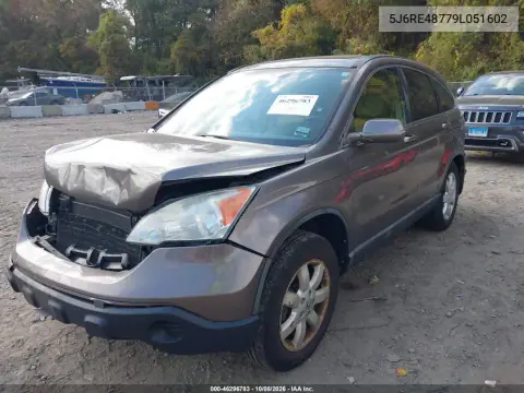 2009 Honda Cr-V Ex-L VIN 5J6RE48779L051602 фото 3
