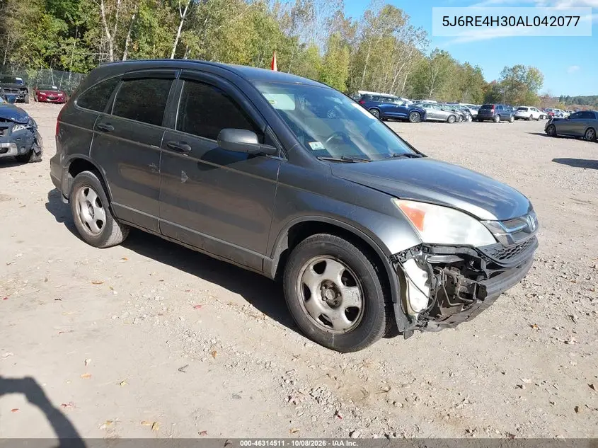 2010 Honda Cr-V Lx VIN 5J6RE4H30AL042077 фото 2
