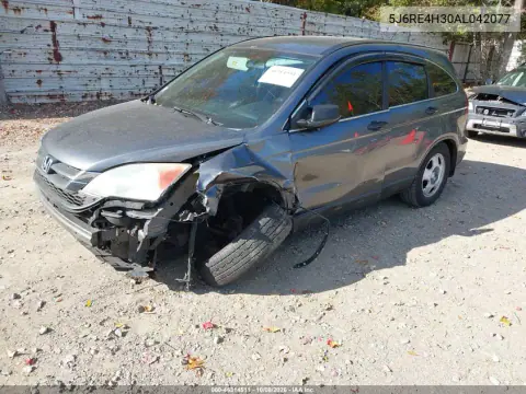 2010 Honda Cr-V Lx VIN 5J6RE4H30AL042077 фото 3