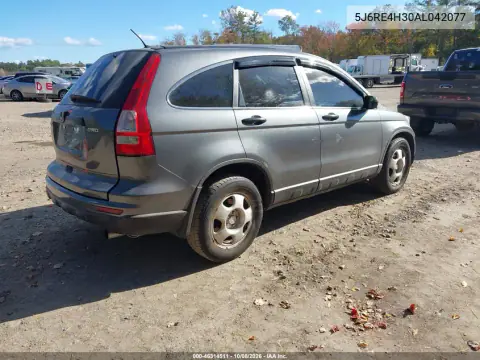 2010 Honda Cr-V Lx VIN 5J6RE4H30AL042077 фото 5