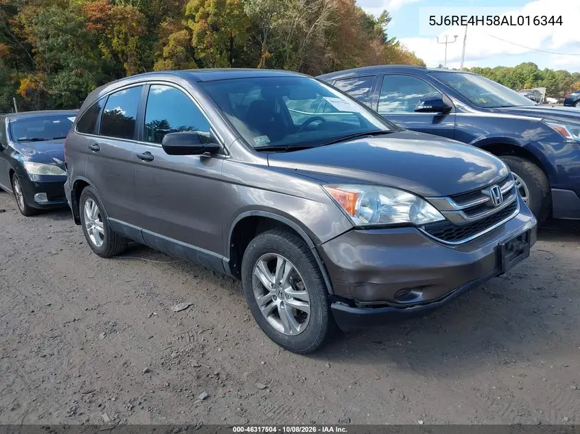 2010 Honda Cr-V Ex VIN 5J6RE4H58AL016344 фото 2
