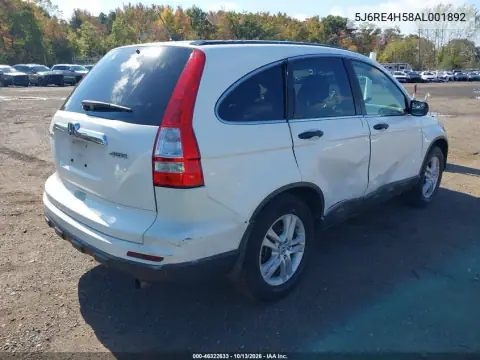 5J6RE4H58AL001892 — 2010 Honda CR-V, фото 5 с аукциона IAAI, Правый бок