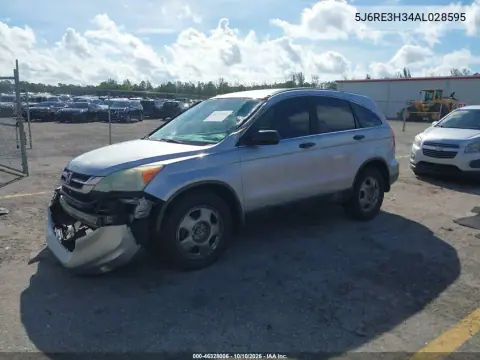 2010 Honda Cr-V Lx VIN 5J6RE3H34AL028595 фото 3
