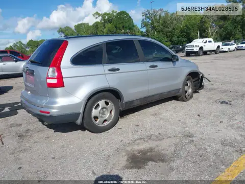 2010 Honda Cr-V Lx VIN 5J6RE3H34AL028595 фото 5