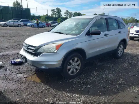 2010 Honda Cr-V Lx VIN 5J6RE4H38AL032879 фото 3