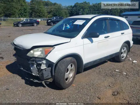 2011 Honda Cr-V Lx VIN 5J6RE3H35BL048002 фото 3