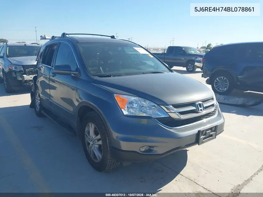 2011 Honda Cr-V Ex-L VIN 5J6RE4H74BL078861 фото 2