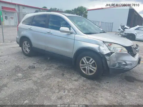 JHLRE4H70BC017810 — 2011 Honda CR-V, Передняя часть, фото до ремонта