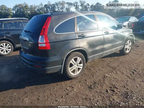2011 Honda Cr-V Ex VIN 5J6RE4H59BL028309 фото 5
