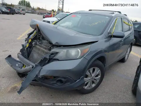 2012 Honda Cr-V Ex-L VIN 2HKRM4H73CH114876 фото 2