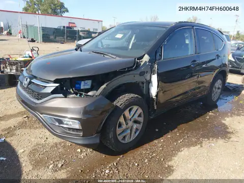 2015 Honda Cr-V Ex-L VIN 2HKRM4H74FH600648 фото 2