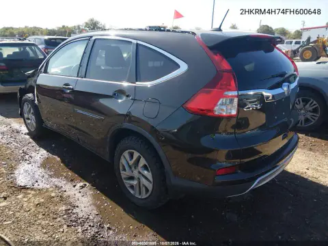 2015 Honda Cr-V Ex-L VIN 2HKRM4H74FH600648 фото 3