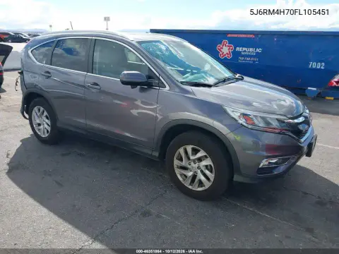 2015 Honda Cr-V Ex-L VIN 5J6RM4H70FL105451 фото 2