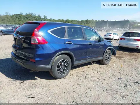 2016 Honda Cr-V Se VIN 5J6RM4H44GL114404 фото 5