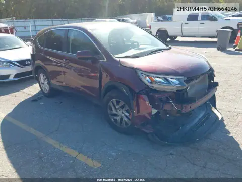 2016 Honda Cr-V Ex VIN 2HKRM4H57GH664246 фото 2