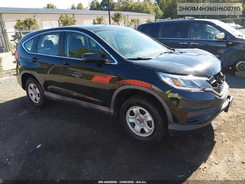 2016 Honda Cr-V Lx VIN 2HKRM4H36GH600780 фото 1