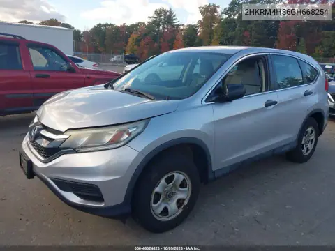 2016 Honda Cr-V Lx VIN 2HKRM4H36GH668254 фото 2