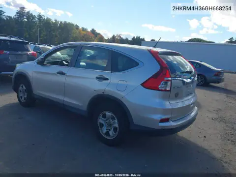 2016 Honda Cr-V Lx VIN 2HKRM4H36GH668254 фото 3
