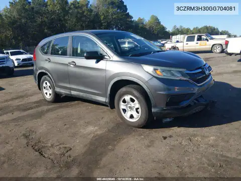 3CZRM3H30GG704081 — 2016 Honda CR-V, Передняя часть слева, фото до ремонта