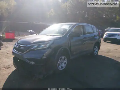 3CZRM3H30GG704081 — 2016 Honda CR-V, фото 2 с аукциона IAAI, Передняя часть слева