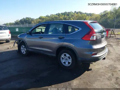 3CZRM3H30GG704081 — 2016 Honda CR-V, фото 3 с аукциона IAAI, Передняя часть слева