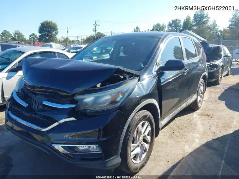 2HKRM3H5XGH522001 — 2016 Honda CR-V, фото 2 с аукциона IAAI, Передняя часть