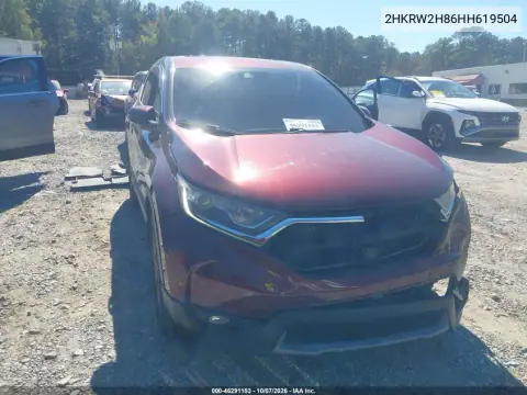 2HKRW2H86HH619504 — 2017 Honda CR-V, Передняя часть, фото до ремонта