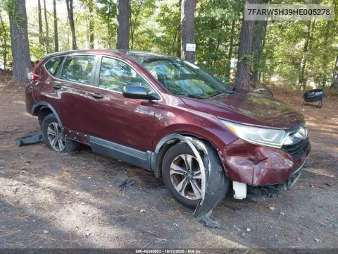 7FARW5H39HE005278 — 2017 Honda CR-V, Передняя часть, фото до ремонта