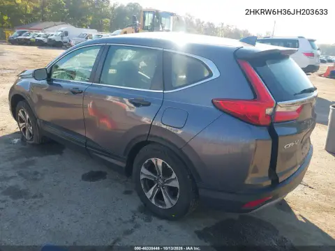 2018 Honda Cr-V Lx VIN 2HKRW6H36JH203633 фото 3