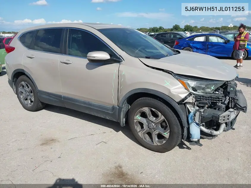 5J6RW1H51JL011255 — 2018 Honda CR-V, фото 2 с аукциона IAAI, Передняя часть