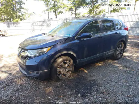 2019 Honda Cr-V Ex VIN 2HKRW2H55KH608068 фото 2