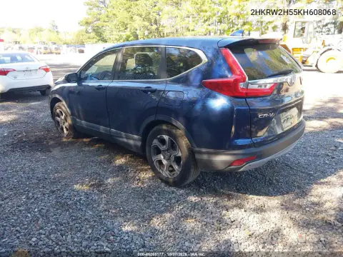 2019 Honda Cr-V Ex VIN 2HKRW2H55KH608068 фото 3