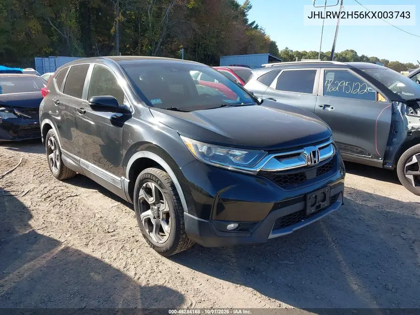 2019 Honda Cr-V Ex VIN JHLRW2H56KX003743 фото 2