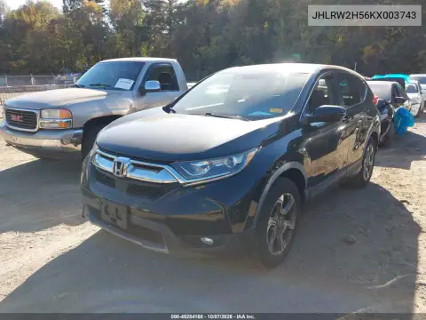 2019 Honda Cr-V Ex VIN JHLRW2H56KX003743 фото 3