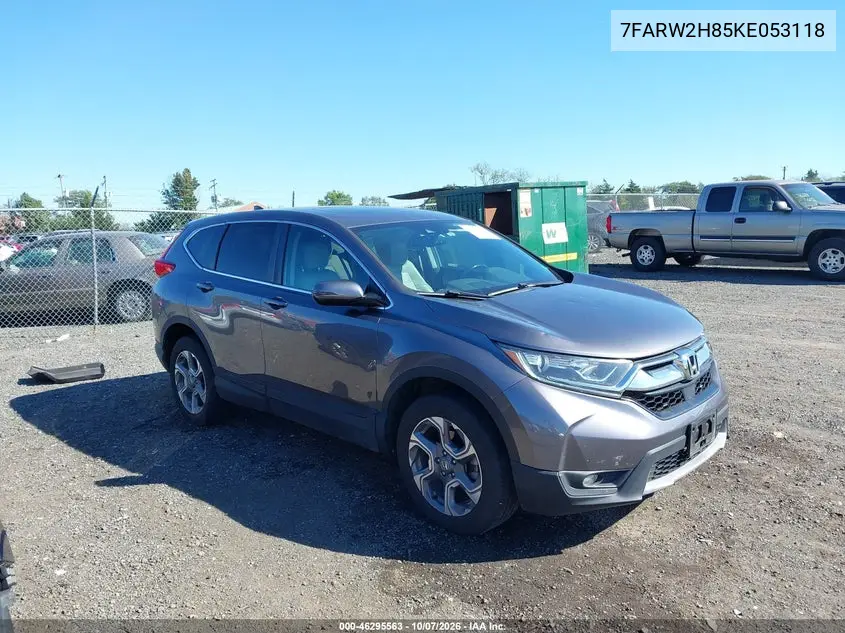 2019 Honda Cr-V Ex-L VIN 7FARW2H85KE053118 фото 2
