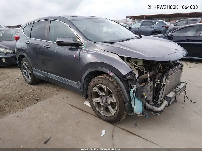 2HKRW2H83KH664603 — 2019 Honda CR-V, фото 2 с аукциона IAAI, Передняя часть