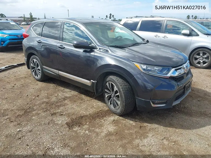 5J6RW1H51KA027016 — 2019 Honda CR-V, фото 2 с аукциона IAAI, Не указано