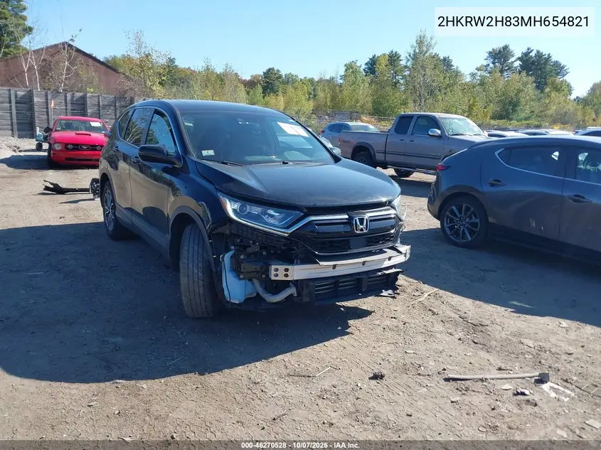 2021 Honda Cr-V Awd Ex-L VIN 2HKRW2H83MH654821 фото 2