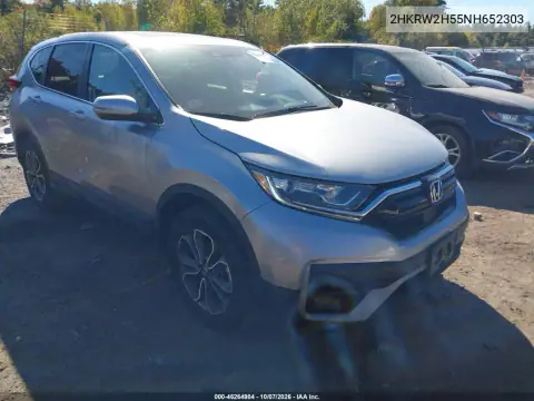 2022 Honda Cr-V Awd Ex VIN 2HKRW2H55NH652303 фото 2