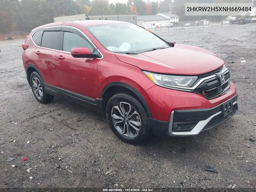 2HKRW2H5XNH669484 Honda CR-V 2022 — повреждение Передний левый, фото до ремонта