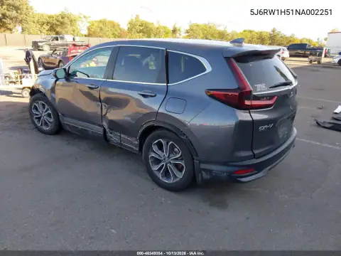 5J6RW1H51NA002251 — 2022 Honda CR-V, фото 4 с аукциона IAAI, Передняя часть