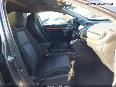 5J6RW1H51NA002251 — 2022 Honda CR-V, Передняя часть, фото до ремонта