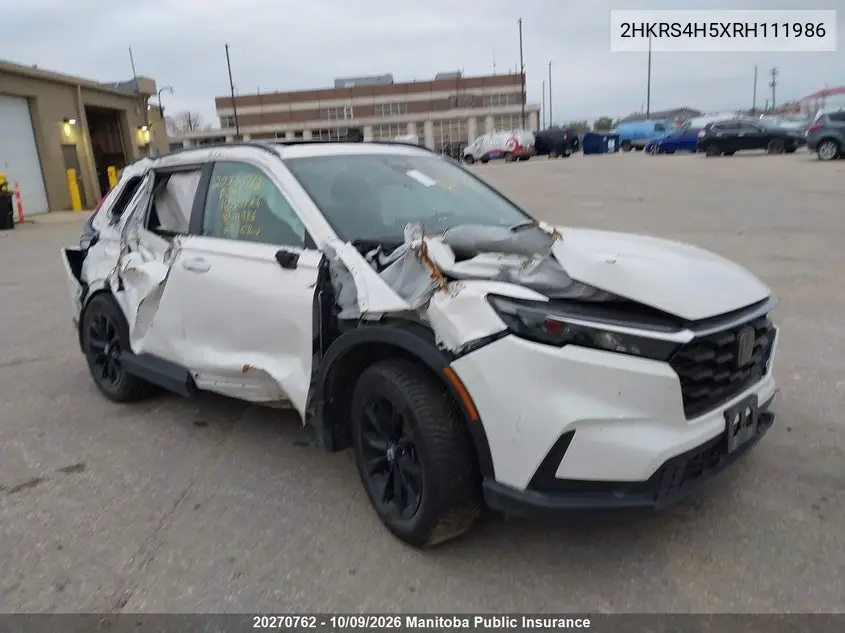 2024 Honda Cr-V Sport VIN 2HKRS4H5XRH111986 фото 1