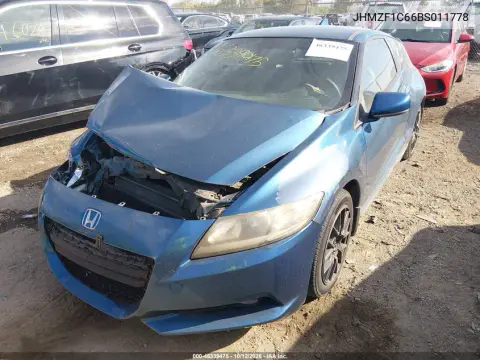2011 Honda Cr-Z Ex VIN JHMZF1C66BS011778 фото 3