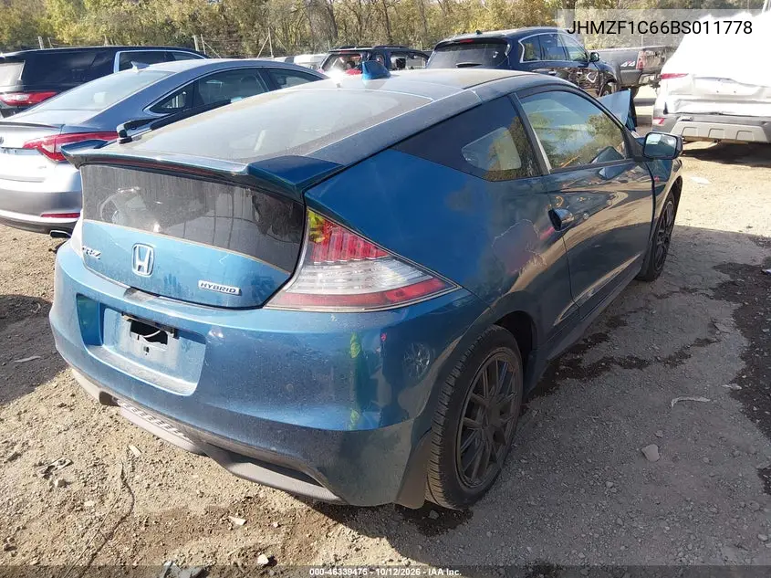 2011 Honda Cr-Z Ex VIN JHMZF1C66BS011778 фото 5