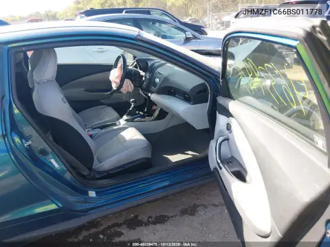 2011 Honda Cr-Z Ex VIN JHMZF1C66BS011778 фото 6