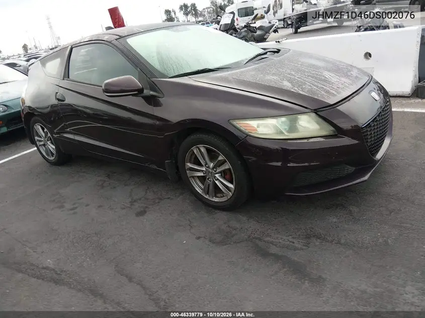 2013 Honda Cr-Z VIN JHMZF1D46DS002076 фото 2